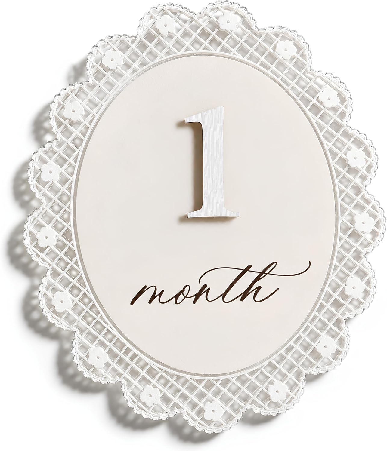Baby Girl Monthly Milestone Signs, 1-12 Monthly Baby Milestone Girl, Newborn Photography Props Double-Sided, Nursery Decor for Girls
