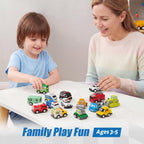 JOYIN 18 Pcs Pull Back City Cars and Trucks Toy Vehicles Set, Friction Powered Mini Cars Toys for Kids, Party Favors for Kids 3-5, Birthday Gifts for Boys and Girls, Goodie Bag Stuffers
