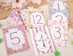 Baby Boy/Girl Monthly Milestone Cards,First Holiday,1st Year Month Photo | First Holiday Cards Baby Shower Newborn Photo Prop