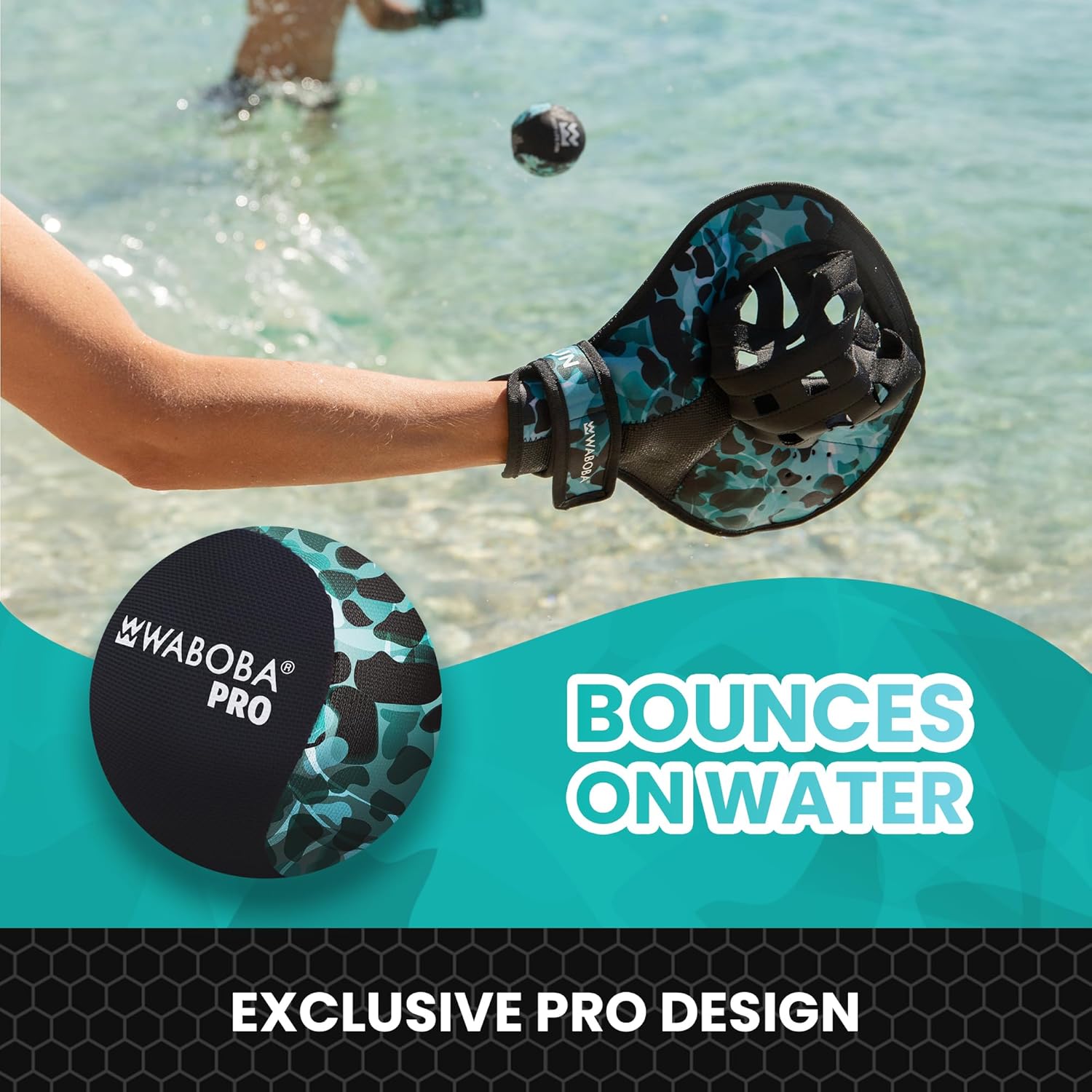 Waboba 2 Catch Water Gloves, Pro Bouncing Ball Set