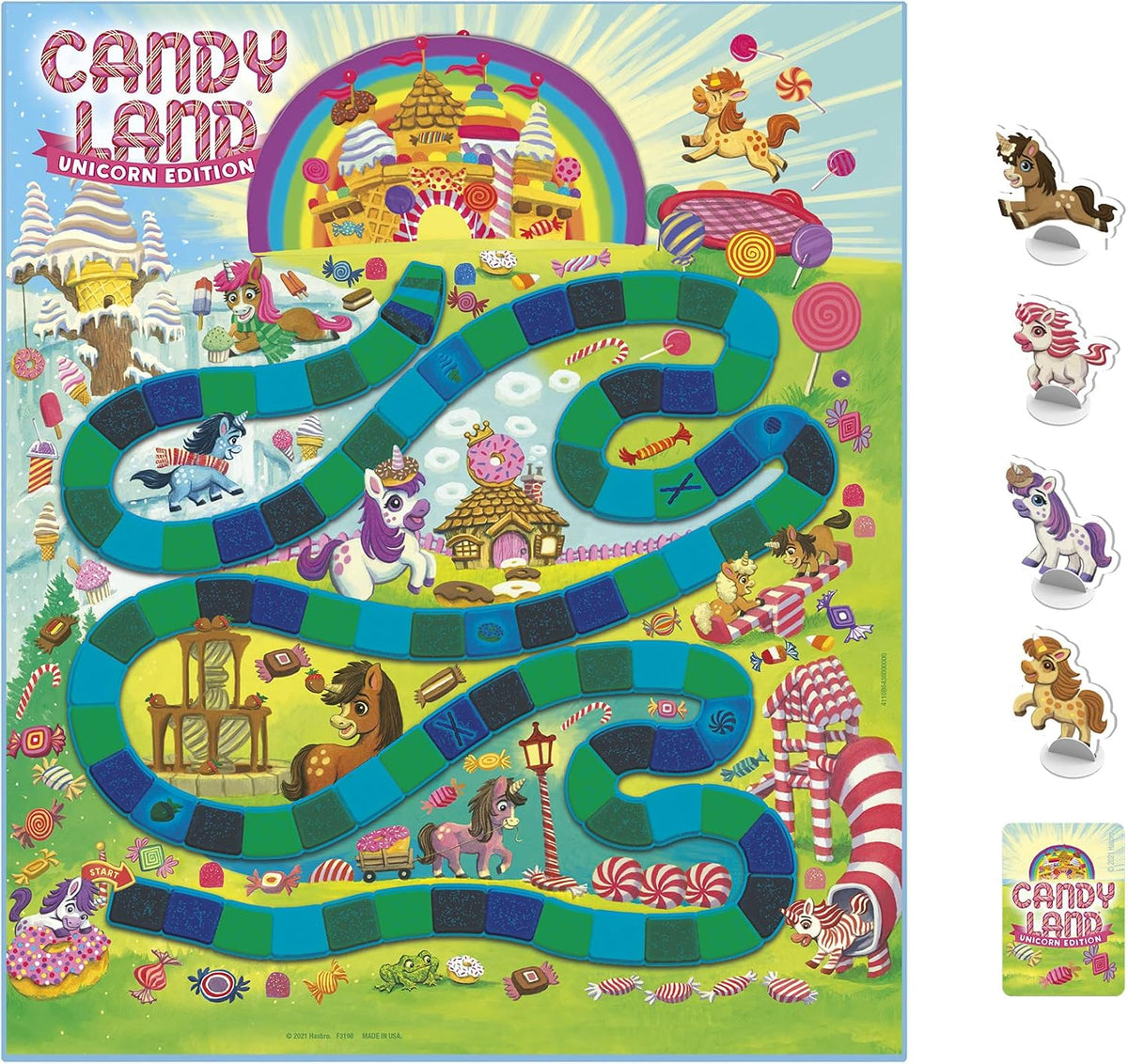 Hasbro Gaming Candy Land Unicorn Edition Preschool Board Game | Back to School Gifts for Kids | Classroom Toys | Ages 3+