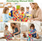 COUOMOXA Magnetic Building Blocks for Toddlers: STEM Educational Toys for 3 4 5+ Years Old Kids - Magnetic Stick Montessori Game for Family for Boys Girls