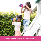 Educational Insights GeoSafari Kidnoculars Pink - Toy Binoculars for Kids, Outdoor Toys for Kids Ages 4-8, Toddler Camping and Nature Toys, Lightweight Binoculars with Neck Strap, Bird Watching Gear