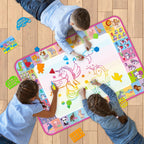 Water Doodle Mat, Kids Drawing Toys for 3 4 5 Year Old Boys Girls Gifts | Reusale Princess Color Mat, Mess-Free Coloring, Educational Doodle Toy, Toddlers Birthday Gifts for Age 3 4 5 6 7 8 Year Old