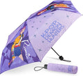 Get Trend KPop Demon Hunters Windproof Travel Umbrella, Huntrix Strong Folding Compact Umbrellas for Rain, Light Portable Kids Travel Essentials, Fits Backpack & Car, Gifts for Girls