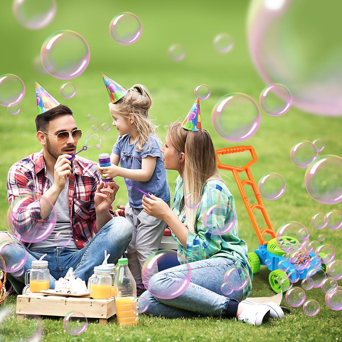 Lydaz Bubble Lawn Mower Toddler Toys, Bubble Machine Outdoor Garden Toys | Toddler Outdoor Toys for 1 2 Year Old Boy Birthday Gift, Summer Push Gardening Toys for Preschool Baby Boys