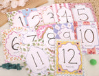 Baby Boy/Girl Monthly Milestone Cards,First Holiday,1st Year Month Photo | First Holiday Cards Baby Shower Newborn Photo Prop