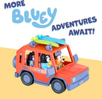 Bluey Heeler 4WD Family Toddler Toy Car, Pretend Play Toys, 4 Figures | Surfboards and sticker sheet, Bluey toy playset for kids ages 3+, Bluey and Bingo toys