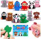 12 Pack Animal Sensory Toys for Kids Toddlers, Textured Silicone Fidget Toys, Quiet Travel Toys for Airplane, Car Rides, Preschool & Home Sensory Play, Classroom Calm Corner Toys