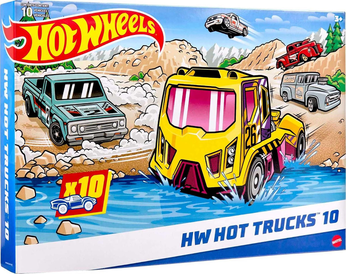 Hot Wheels 10-Pack of Toy Race Cars (Styles May Vary) | Set of 10 1:64 Scale Vehicles,Includes Hot Wheels Originals & Officially Licensed Cars