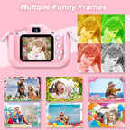 Goopow Kids Camera Toys for 3-8 Year Old Girls Boys,Children Digital Video Camcorder Camera with Cartoon Soft Cover, Best Chritmas Birthday Festival Gift for Kids