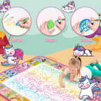 Water Doodle Mat, Kids Drawing Toys for 3 4 5 Year Old Boys Girls Gifts | Reusale Princess Color Mat, Mess-Free Coloring, Educational Doodle Toy, Toddlers Birthday Gifts for Age 3 4 5 6 7 8 Year Old