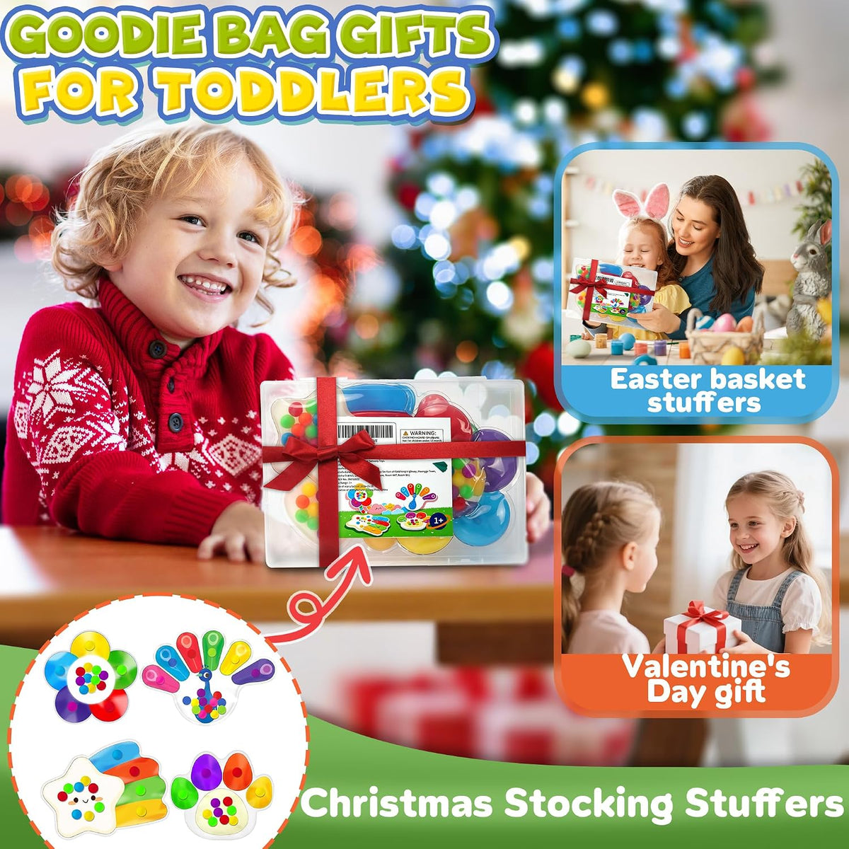4PC Color Sorting Sensory Toys Fine Motor Skills for Toddler, Preschool Classroom Activities Autism Autistic Quiet Toys for Kids Calm Down Toy Travel Roadtrip Essentials for Kid Boy Girl Gift