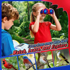 Boy Toys Age 3-12,Binoculars for Kids with Bird Watching Manual&Compass | Outdoor Camping Backyard Toddler Toys,3 4 5 6 7 8 9 10 11 12 Year Old Xmas Birthday Gifts,3-4 4-6 6-8 8-12 Year Old Kids Gift