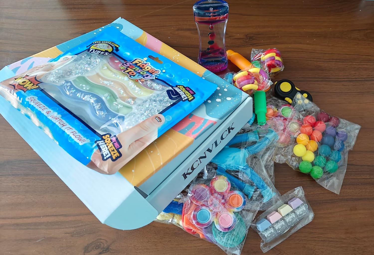 Sensory Toys 25 Pack with Visual Auditory Tactile Fidget Toys for Kids Adults Autism ADHD, Focus Calming Set for Classroom Calm Down Corner Office Desk, Travel Party Favors Gifts