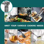 Stainless Steel Kitchen Cooking Utensil Set, Umite Chef 15 pcs Cooking Utensils - Nonstick Kitchen Utensils Cookware Set Spatula Set -Kitchen Gadgets Utensils Set, Kitchen Tools Gift