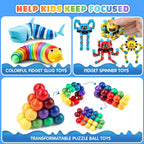 Fidget Sensory Toys for Kids Adults with Autism ADHD: 13 Pack Anxiety Relief Items Toy, Fun Classroom Prize & Travel Toys, Stress Relief Toy Gifts Party Favors for Kids