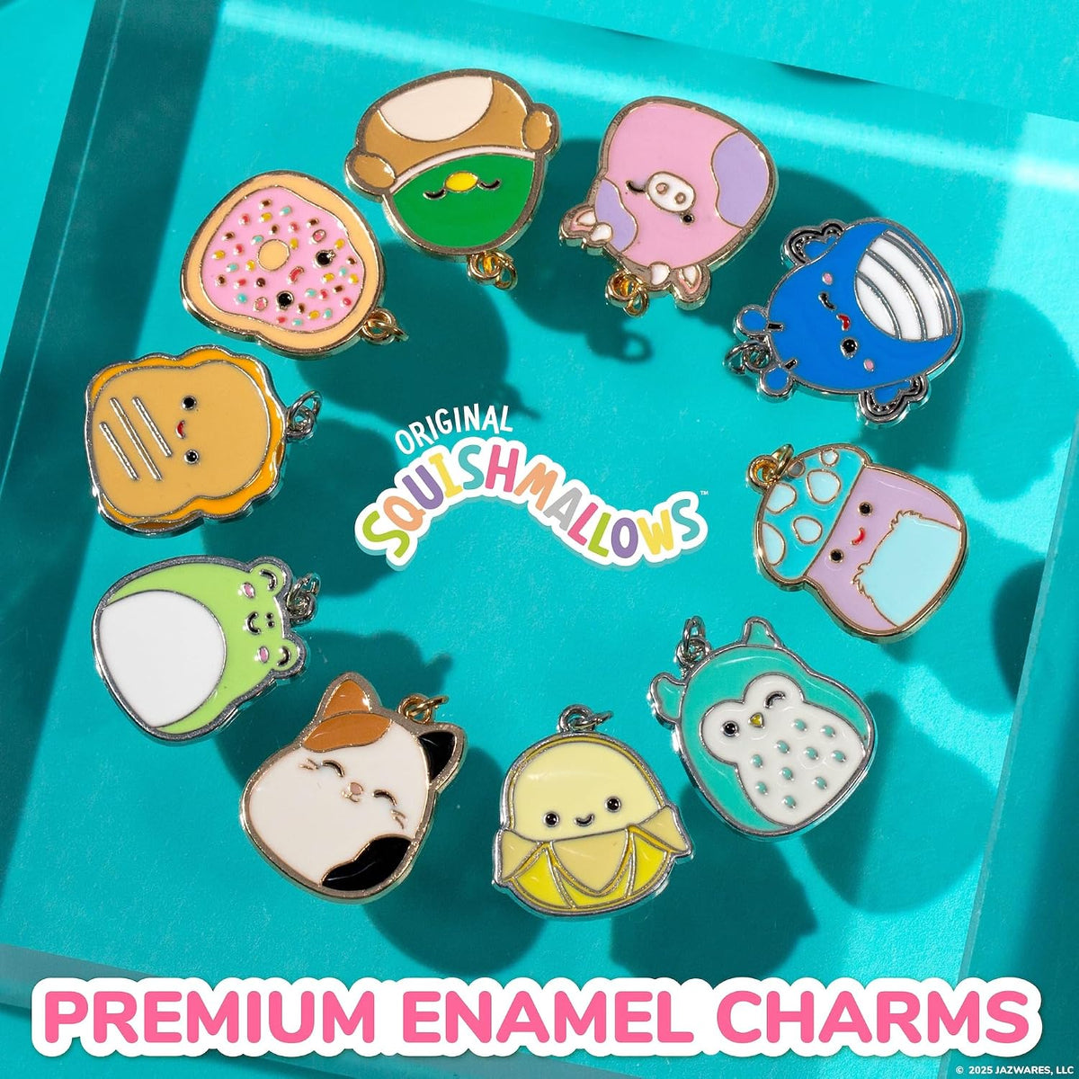 Horizon Group USA Jewelry Making Kit, Squishmallows Bracelets | Bracelet and Accessories Design Set, Cute DIY Beading and Jewelry, Includes String, Beads, and Charms,