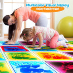 Sensory Floor Tiles for Kids Toddlers: 6 Pack Liquid Play Mats, 12"x12" Squares Autism Sensory Puzzle Pad, Lava Tiles Games Dance Step Pads, Preschool Classroom Montessori Gross Motor Daycare Toys