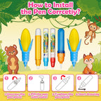 Water Doodle Mat, Kids Drawing Toys for 3 4 5 Year Old Boys Girls Gifts | Reusale Princess Color Mat, Mess-Free Coloring, Educational Doodle Toy, Toddlers Birthday Gifts for Age 3 4 5 6 7 8 Year Old