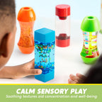 JOYIN 4-Pack Fidget Tubes for Kids, Sensory Tubes, Stress Relief Toy, Speech Therapy, Calming Toys for Children with Autism, Calm Down Corner Classroom Supplies, Back to School Gifts for Students