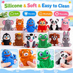 12 Pack Animal Sensory Toys for Kids Toddlers, Textured Silicone Fidget Toys, Quiet Travel Toys for Airplane, Car Rides, Preschool & Home Sensory Play, Classroom Calm Corner Toys