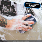 The Rag Company - Ultra Clay Scrubber - Fast and Effective Removal of Paint Contaminants, Light Overspray, and More; Dual Sided Design for Scrubbing and Clay Work; Deep Clean Glass
