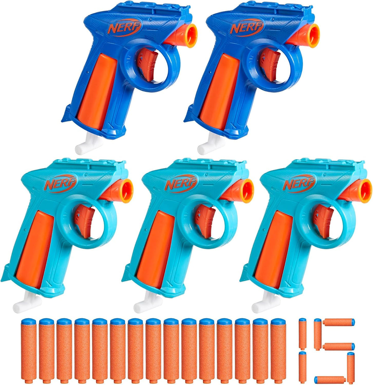 Nerf N Series Party Pack, Includes 5 N Series Flex Blasters, 15 N1 Darts Compatible Only N Series Blasters, Ages 8+ (Amazon Exclusive)