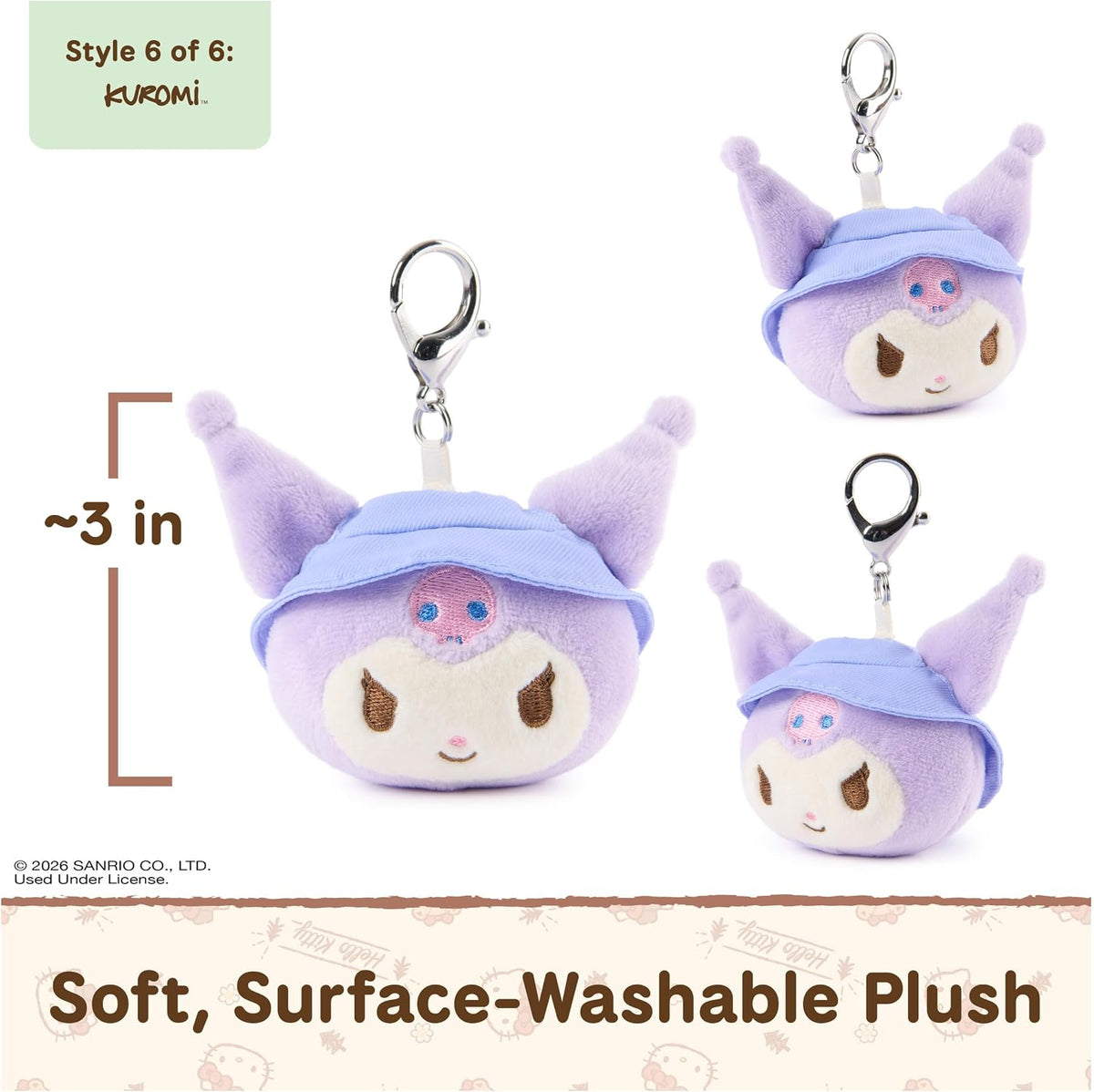 GUND Hello Kitty & Friends 3-Inch Surprise Camping Plush (1 of 6 Styles) | Blind Bag Mystery Unboxing Inspires Outdoor Roleplay Adventures; Includes One Random 3.5-Inch Sanrio Stuffed Clip Toy Ages 1+