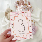 Baby Boy/Girl Monthly Milestone Cards,First Holiday,1st Year Month Photo | First Holiday Cards Baby Shower Newborn Photo Prop