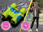 Binoculars for Kids, Girls or Boys Real Kids Binoculars in Vibrant Green Blue - Includes Sticker Book with 40 Bird Species - Small Toys for Toddlers