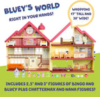 Bluey XL House Playset, Interactive Lights, Sounds & Dance Floor | 17in tall, 3 levels, 50+ phrases, spinning dance floor, 4 figures incl. Bluey & Bingo