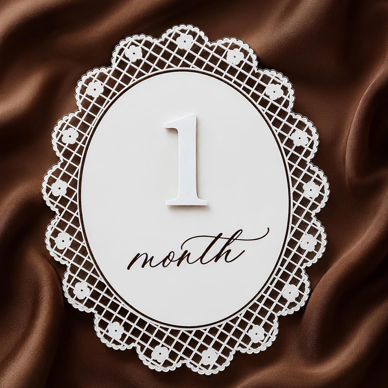 Baby Girl Monthly Milestone Signs, 1-12 Monthly Baby Milestone Girl, Newborn Photography Props Double-Sided, Nursery Decor for Girls