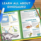 National Geographic Dinosaur Stained Glass Suncatcher Craft Kit for Kids | Glow-in-the-Dark Dinosaur Toy, Window Art, Paint Supplies, Kid Crafts Ages 4-8, Creative Activity, Birthday Gift