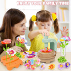 DIY Fabric Flower Bouquet Craft Kit, Educational Toy Gift Girls Toddlers 4+ | Flowers Market Toy for Kids, Build Your Flower Bouquet, Arts & Crafts for 4+ Year Toddler Girl