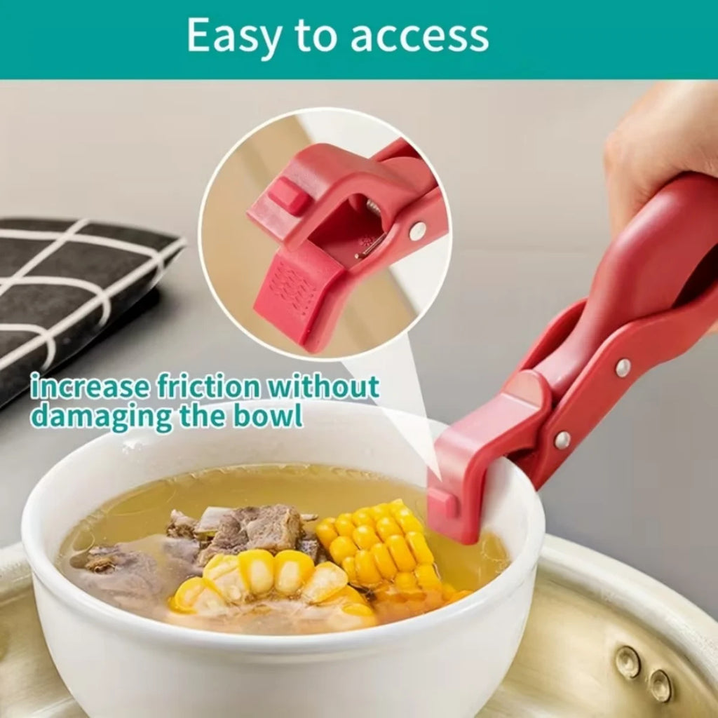 2/1Pcs Anti-Scald Clips Hot Dish Plate Gripper Kitchen Non-slip Bowls Clamp Holder for Frying Pans Air Fryer Steamers Oven