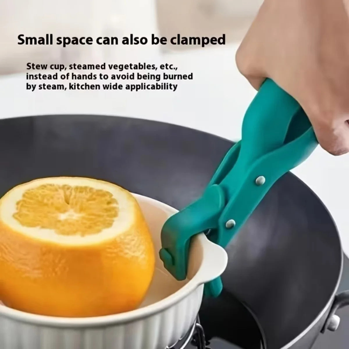 2/1Pcs Anti-Scald Clips Hot Dish Plate Gripper Kitchen Non-slip Bowls Clamp Holder for Frying Pans Air Fryer Steamers Oven