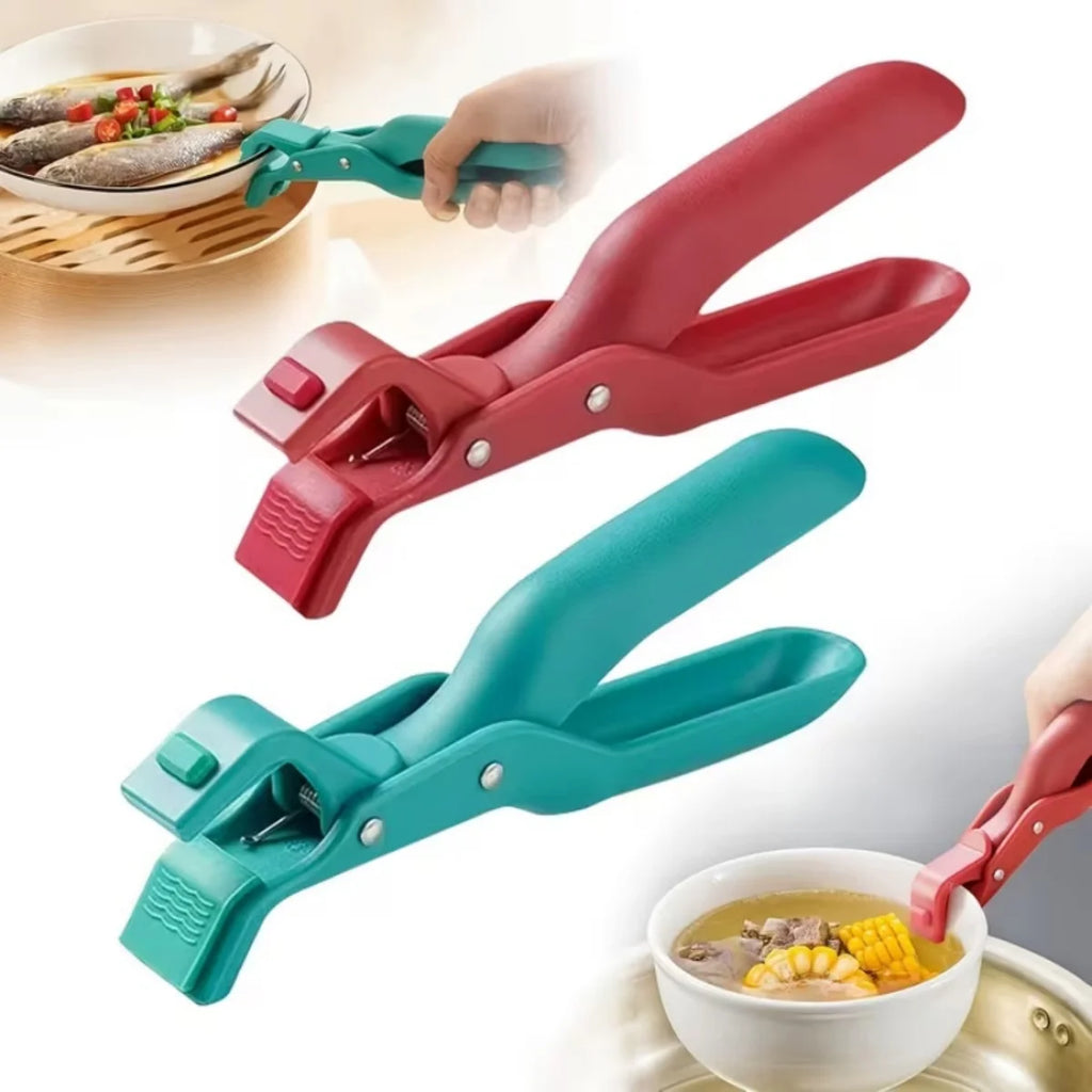 2/1Pcs Anti-Scald Clips Hot Dish Plate Gripper Kitchen Non-slip Bowls Clamp Holder for Frying Pans Air Fryer Steamers Oven