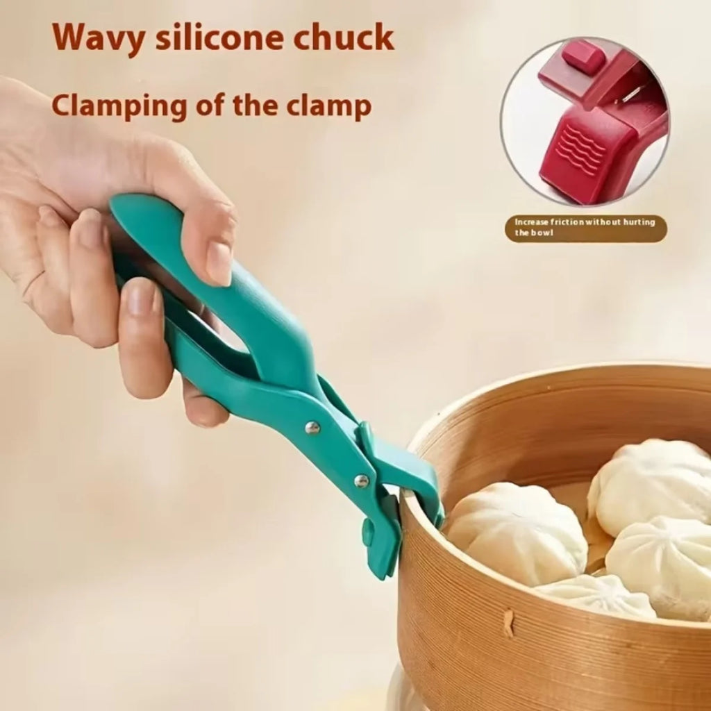 2/1Pcs Anti-Scald Clips Hot Dish Plate Gripper Kitchen Non-slip Bowls Clamp Holder for Frying Pans Air Fryer Steamers Oven