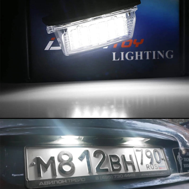 2pcs Canbus LED License Number Plate Lights Bulbs For Peugeot 206 207 307 308 406 407 Citroën C3 C4 C5 BERLINGO SAXO XSARA