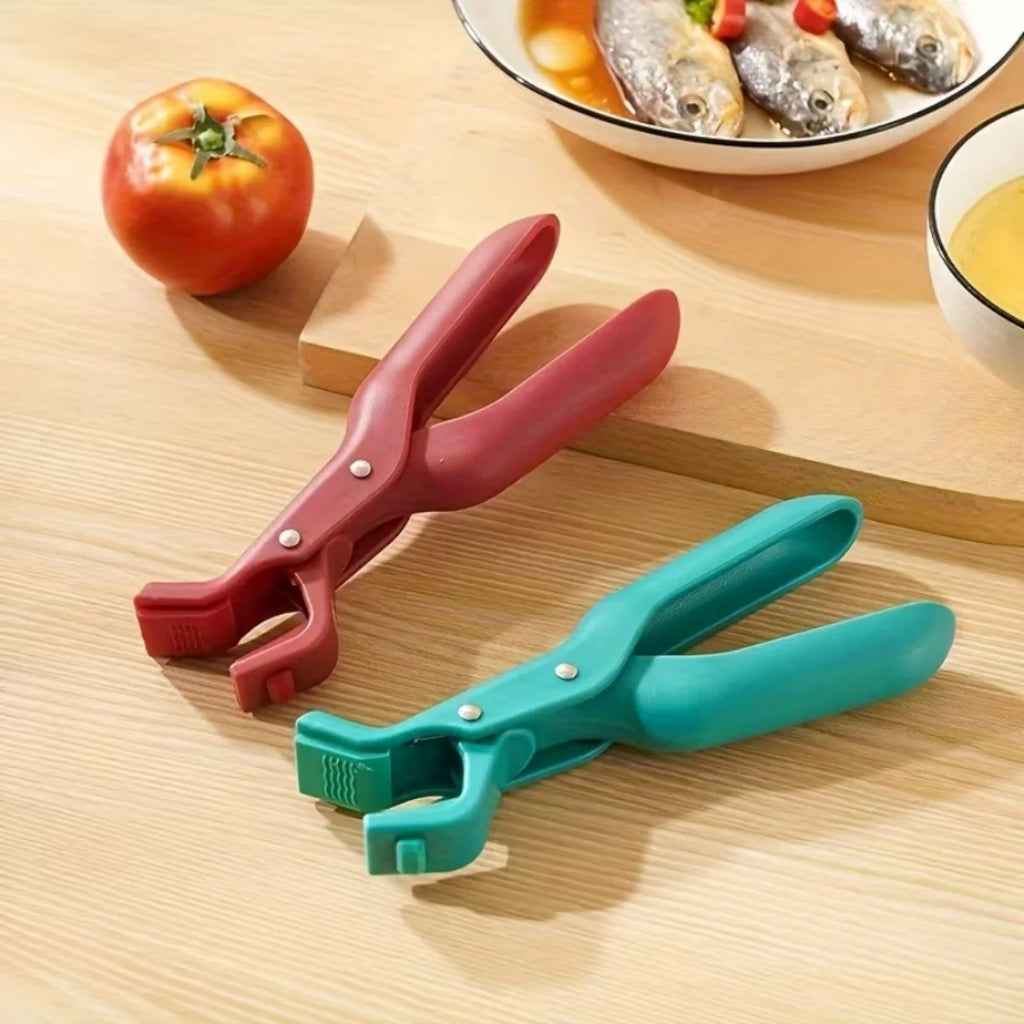 2/1Pcs Anti-Scald Clips Hot Dish Plate Gripper Kitchen Non-slip Bowls Clamp Holder for Frying Pans Air Fryer Steamers Oven