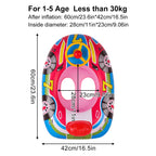 1PC Pool Floats, Inflatable Swim Ring, PVC Steering Wheel Float with Interactive Play Feature, Floating Seat Ring