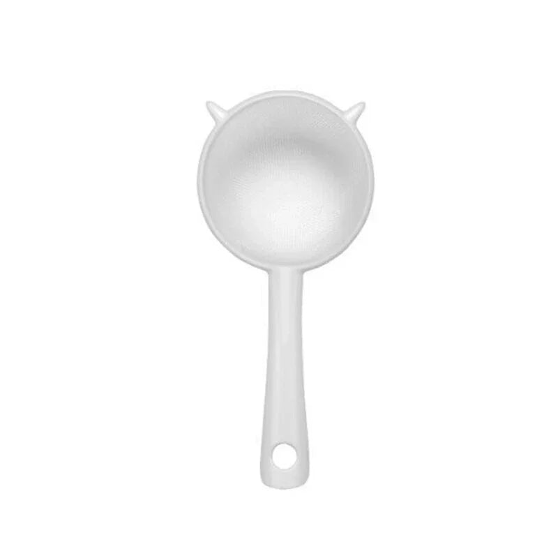 Kitchen Handheld Plastic Sieve Tea Strainer Flour Sifter Filter Reusable Handheld Filter Kitchen Accessories