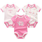 Baby Boy Jumpsuits 3 Pieces Newborn Clothes Set Toddler Girl Bodysuit Kiddiezoom Clothing 100%Cotton Soft Infant Rompers 0-12M