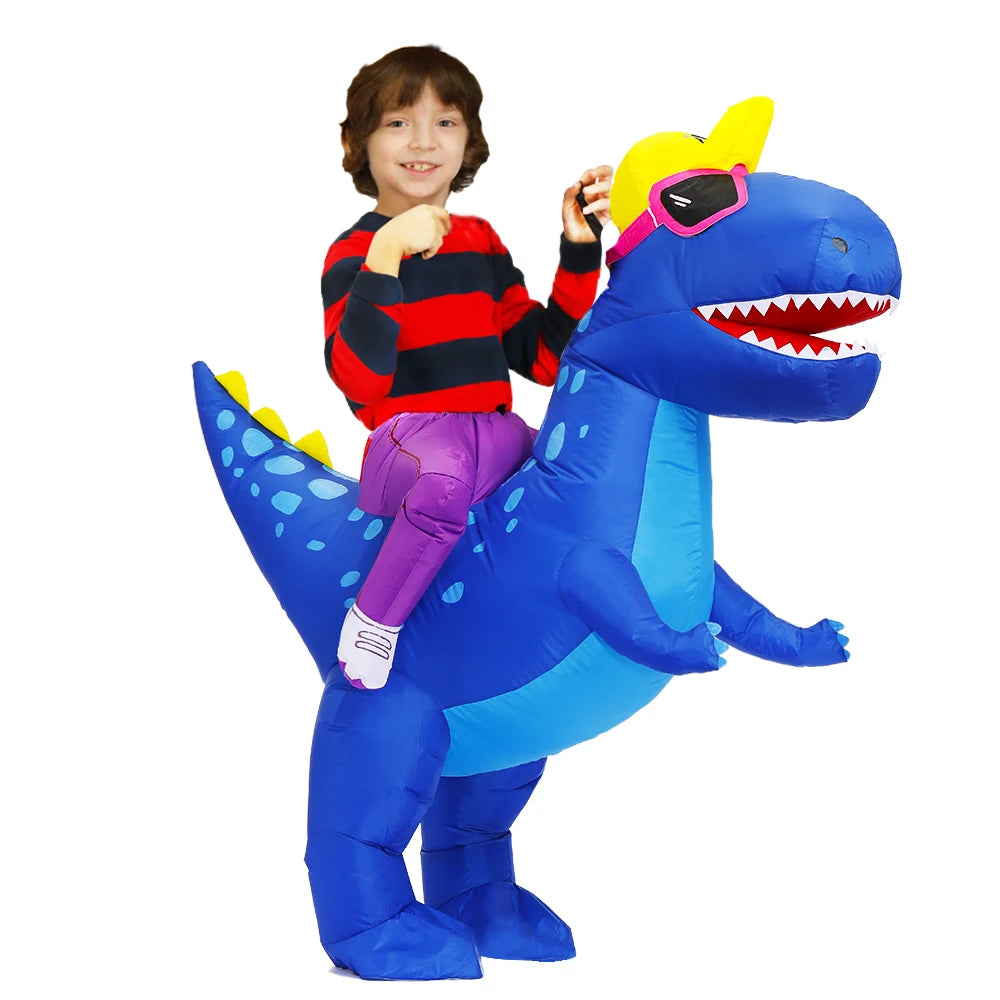 Kids Child Dinosaur Inflatable Costume Anime Purim Halloween Christmas Party Cosplay Costumes Dress Suits for Boys Girls