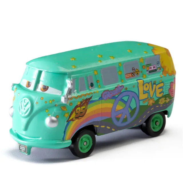 Children Car Toys Disney Pixar Cars Lightning McQueen Boost Wingo DJ Snot Rod 1:55 Diecast Metal Alloy Model Car Kid Gift
