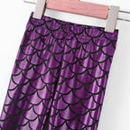 Girls Leggings Mermaid Leggings Girls Pants Kids Color Shiny Scale Slim Pants Kids Dance Performance Pants