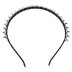 Silver Metal Stud Rivet Spike Headband Hair Head Band Aliceband Punk Girl