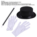 Kids Magician Role Play Costumes Outfit Boys Girls Halloween Magician Dress Up Cosplay Set  Top Hat Magic Cape Wand Gloves Kit