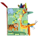 0-36M Baby Early Learning Toy Tail Cloth Book Parent-child Interactive Sound Paper Puzzle Cloth Book Rattle